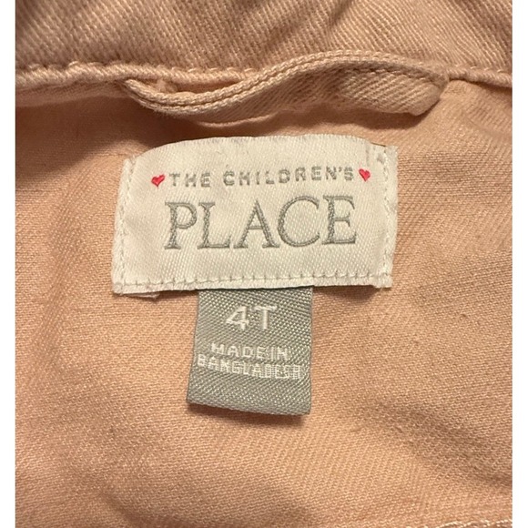 Childrens Place Girls Jean Jacket‎ Pink Girls Rule Patches 4T - Picture 5 of 6